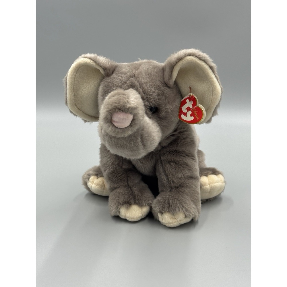 Vintage 2006 Ty Classic QUAKE the Elephant Plush  13 Inch Stuffed Animal